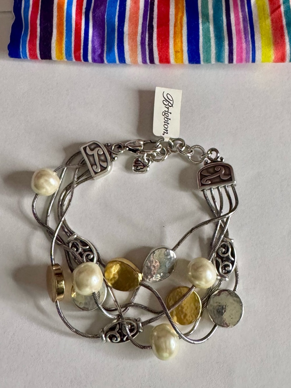 Brighton 5 strand bracelet Mediterranean pearl NWT - Picture 2 of 7